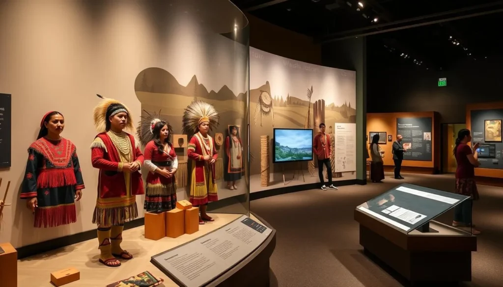 Generate an image of the Washington State History Museum's exhibit on Indigenous cultures.