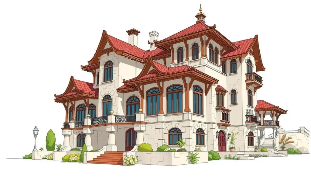 Generate an image of the exterior of Puzzle Mansion in Tagaytay, showcasing its unique architecture.