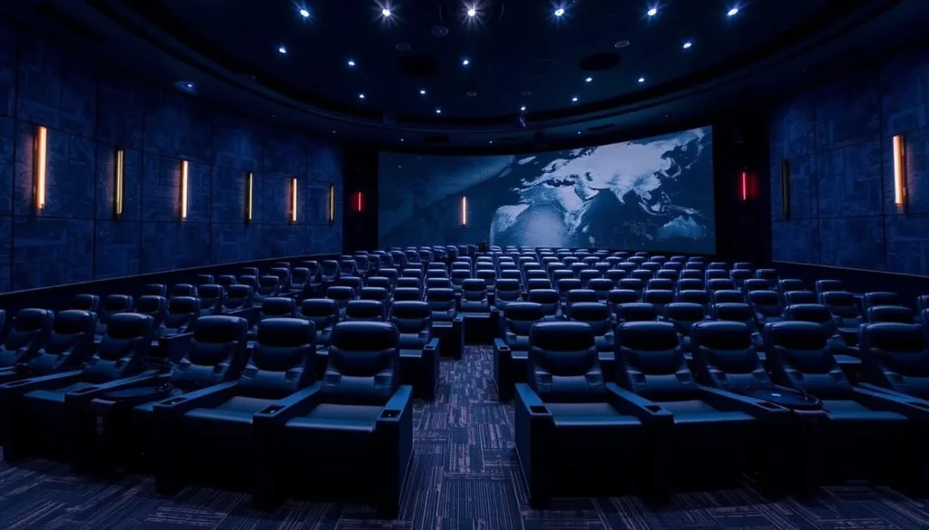 Generate an image of the interior of iPic Theater, showcasing its luxurious seating and amenities.
