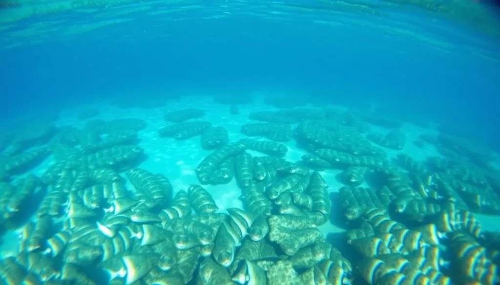 Glass-bottom boat tour in Freeport, Bahamas, with a view of marine life