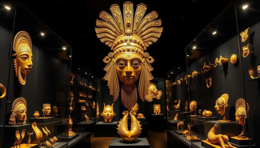 Gold artifacts at Bogotá's famous Gold Museum (Museo del Oro), one of the best things to do in Colombia for culture lovers Gold artifacts at Bogotá's famous Gold Museum (Museo del Oro), one of the best things to do in Colombia for culture lovers