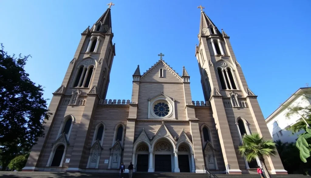 Gothic architecture of the Sagrada Familia Cathedral in Bucaramanga Gothic architecture of the Sagrada Familia Cathedral in Bucaramanga