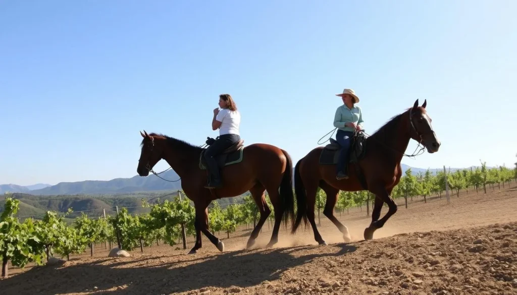Guided horseback ride through Paso Robles vineyards