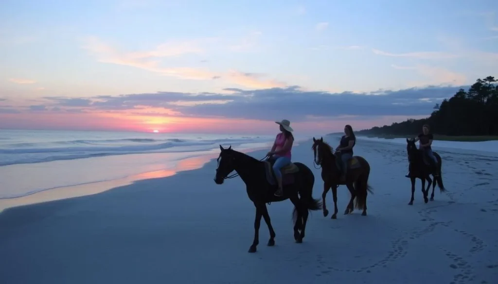 Guided horseback rides along Amelia Island's pristine beaches