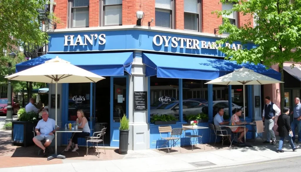 Hank's Oyster Bar in Dupont Circle with outdoor seating area