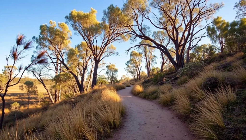 Hiking trail through the Lavender Federation Trail in the Murraylands Region South Australia