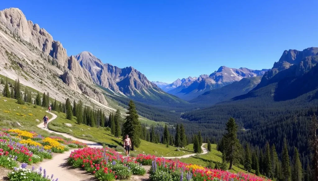 Hiking trails in the Sawtooth Mountains