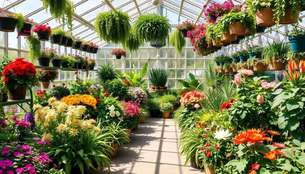 Image of Abele's Greenhouse with a variety of plants and flowers