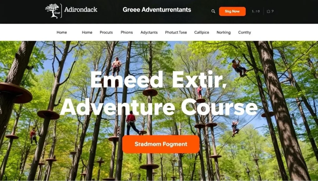 Image of Adirondack Extreme Adventure Course treetop ropes course