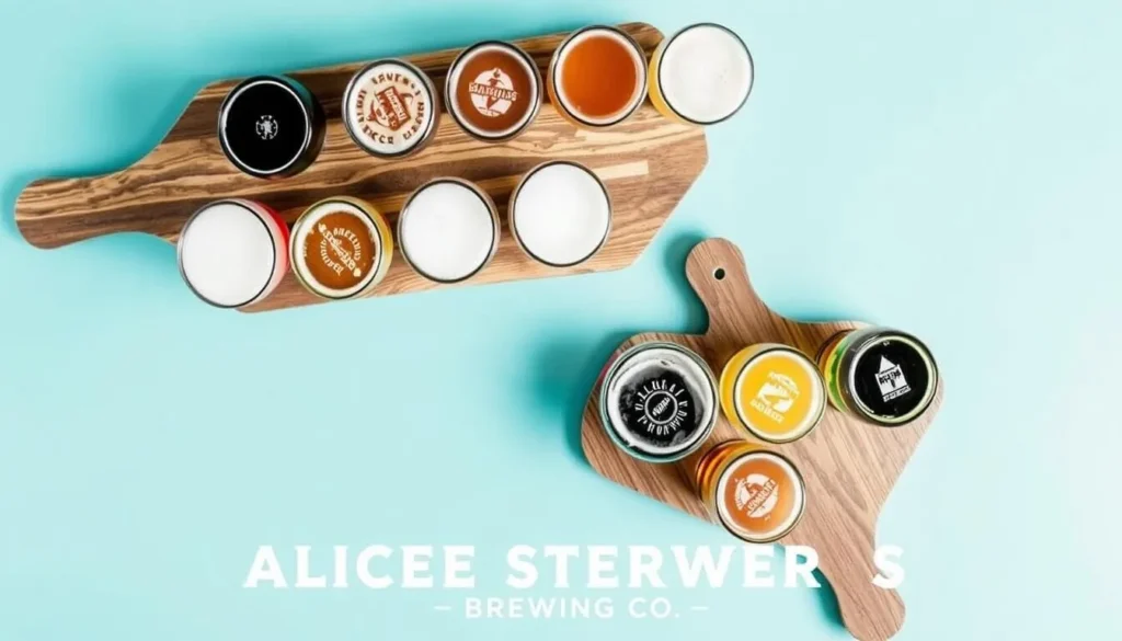 Image of Alice Springs Brewing Co's tasting paddles or beer selection