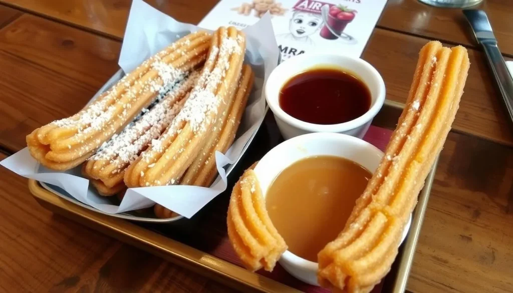 Image of Amara's Cafe churros with dipping sauce