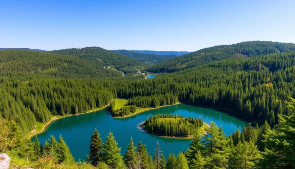 Image of Aukstaitija National Park with serene lakes and lush forests