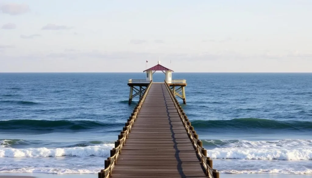 Image of Avon Fishing Pier stretching into the Atlantic Ocean