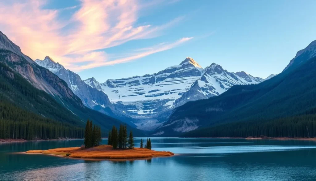 Image of Banff National Park with mountains and lakes