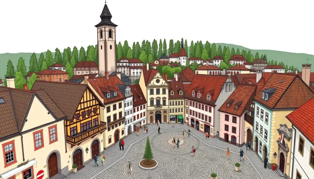 Image of Banská Štiavnica's historic center