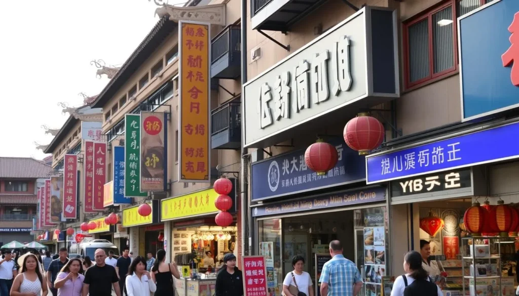Image of Beijing Road Pedestrian Street Guangzhou with traditional and modern shops