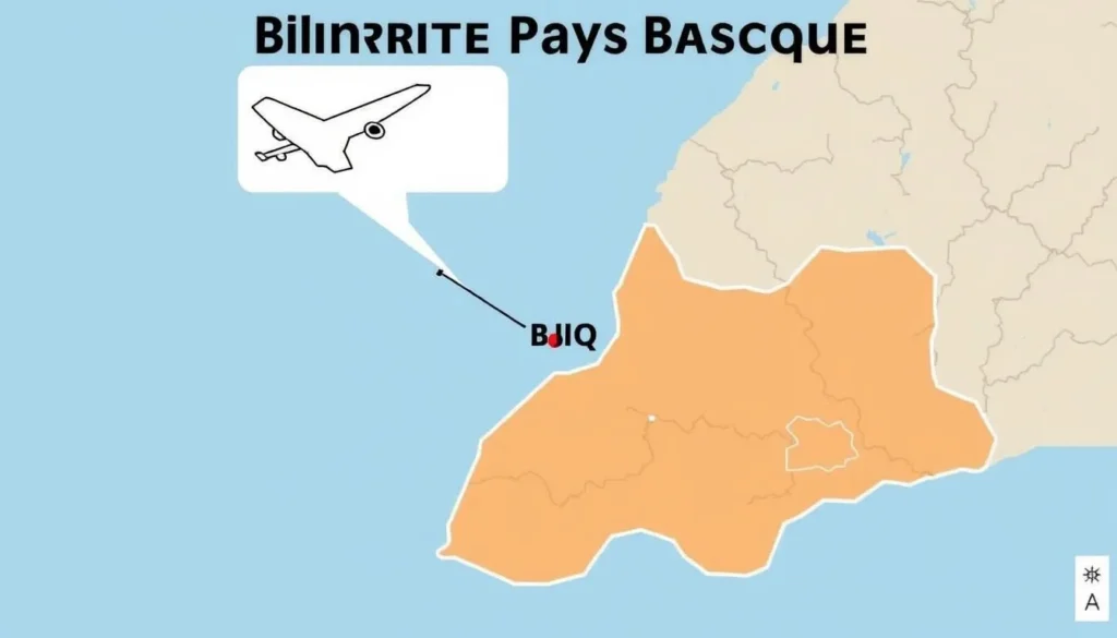 Image of Biarritz Pays Basque Airport (BIQ) or a map showing its location.
