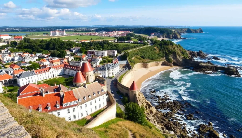 Image of Biarritz and its surrounding landscape