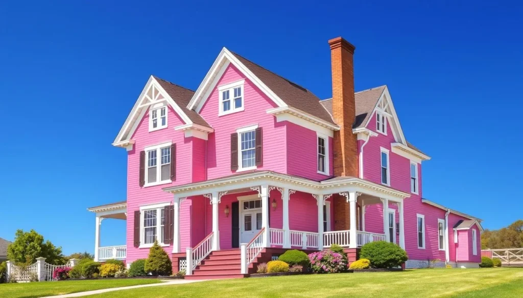 Image of Big Pink House in Saugerties, New York