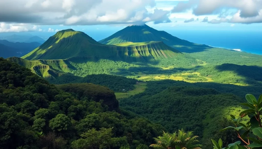 Image of Bioko Island's lush landscapes and volcanic peaks
