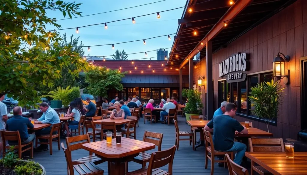 Image of Black Rocks Brewery's outdoor patio