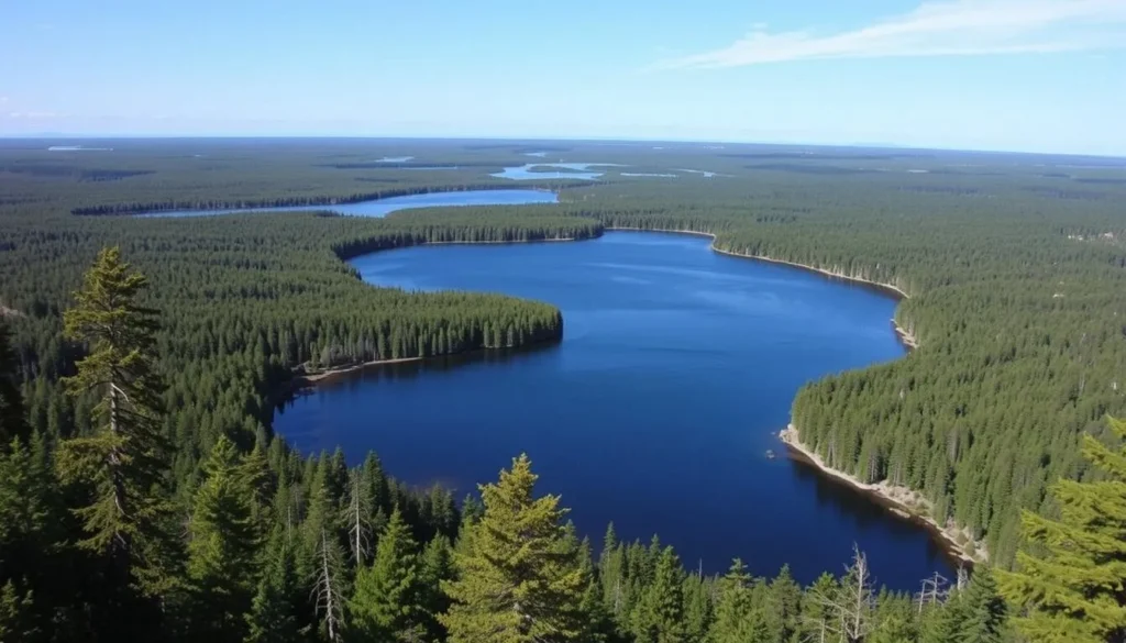 Image of Boundary Waters Canoe Area Wilderness with pristine lakes and forests