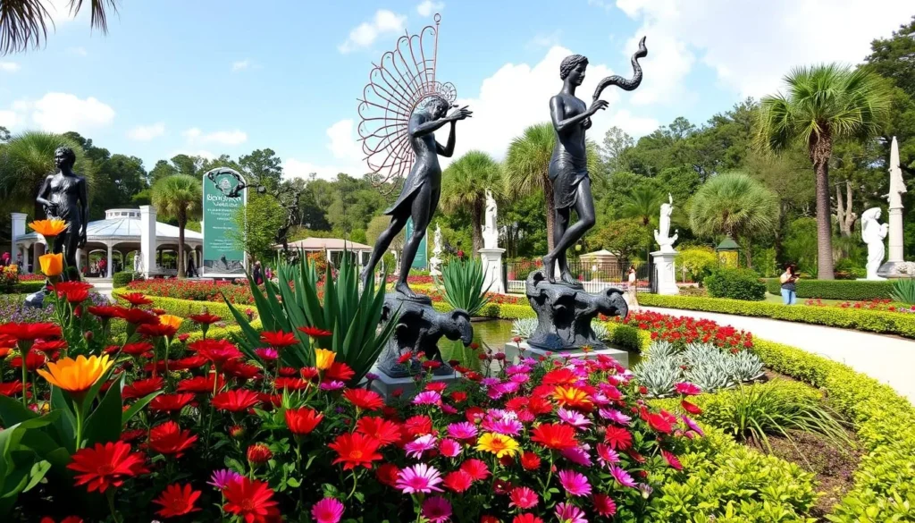 Image of Brookgreen Gardens' sculptures and botanical gardens