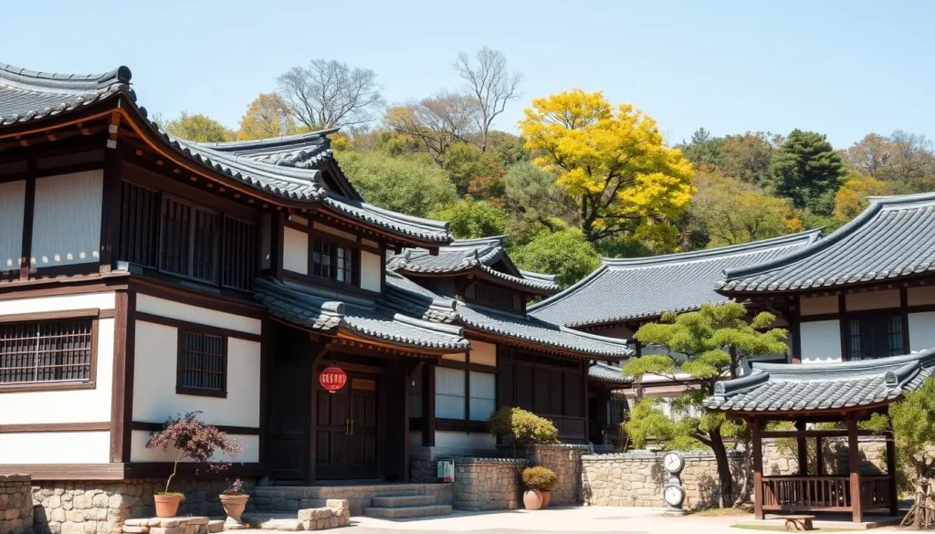 Image of Bukchon Hanok Village, showcasing traditional Korean houses