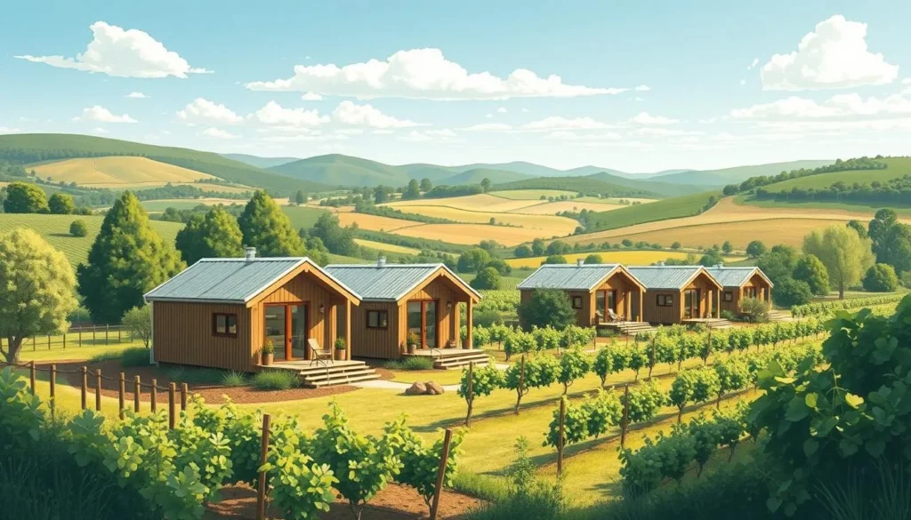 Image of CABN eco-friendly tiny houses in Barossa Valley vineyards
