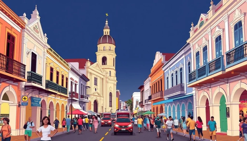 Image of Calle Real in Iloilo City, showcasing its historic buildings and vibrant street life