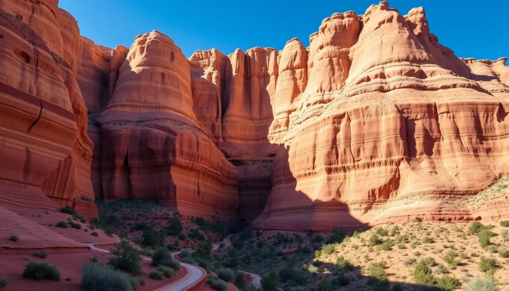 Image of Canyon de Chelly's sandstone cliffs
