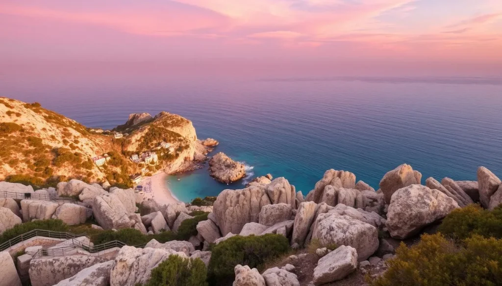 Image of Cap d'Antibes peninsula with its rugged coastline and pristine beaches