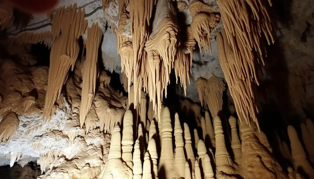 Image of Cave of the Mounds with stalactites and stalagmites