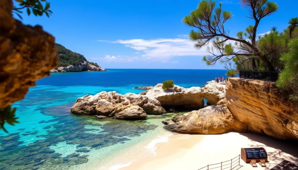 Image of Champagne Beach with crystal-clear waters and a picturesque backdrop