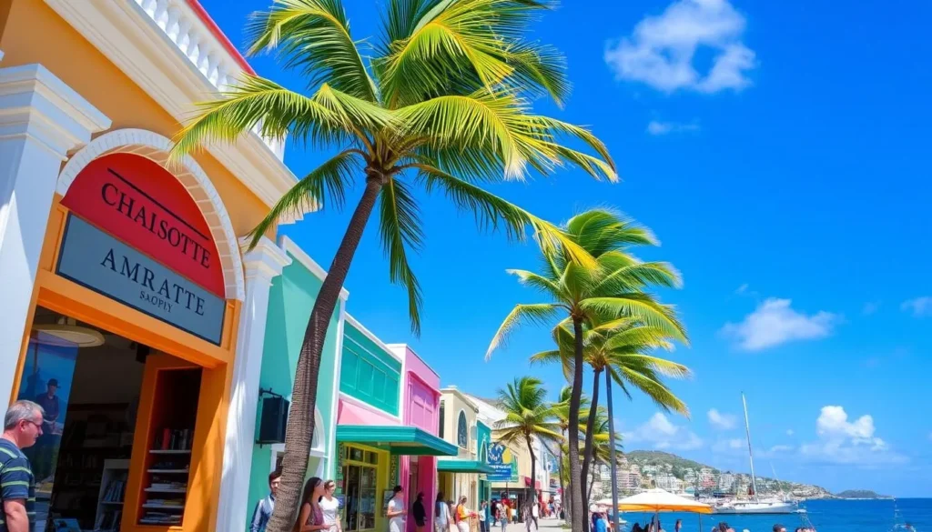 Image of Charlotte Amalie shopping district