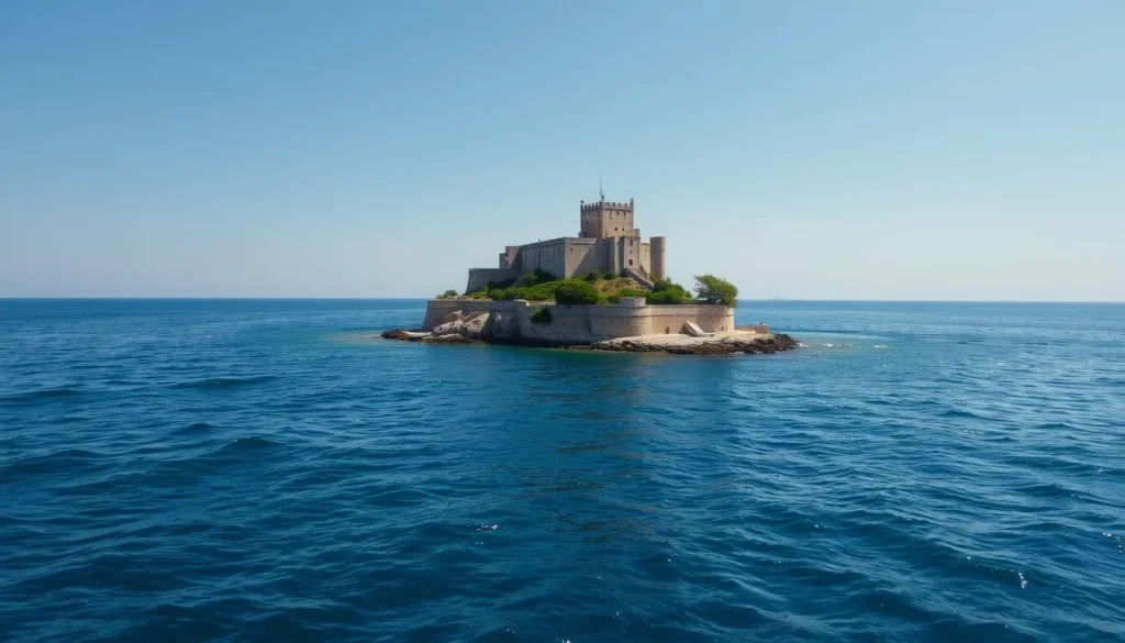 Image of Château d'If fortress on a small island Image of Château d'If fortress on a small island
