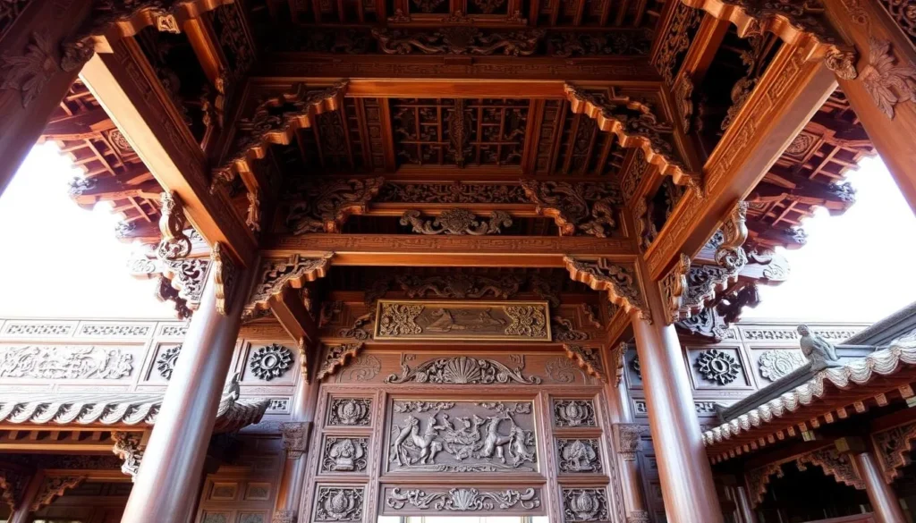 Image of Chen Clan Ancestral Hall's intricate wood carvings