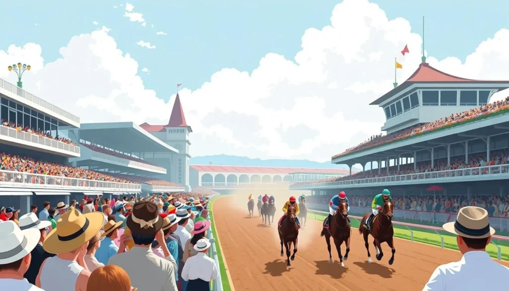 Image of Churchill Downs during the Kentucky Derby