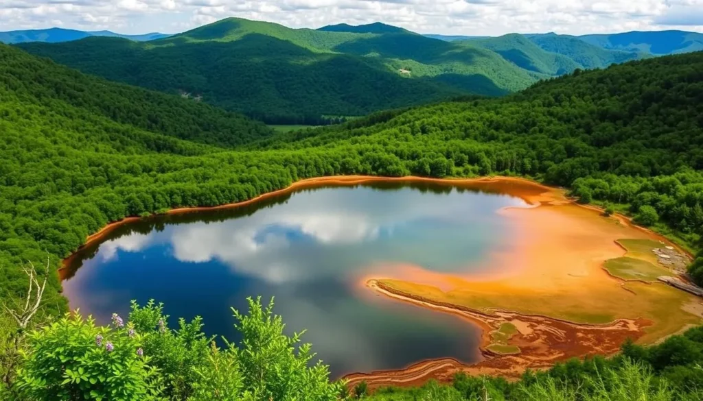 Image of Clark Reservation State Park's glacial plunge basin lake