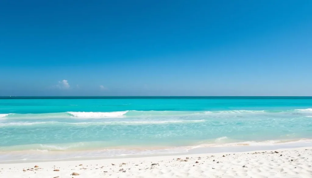 Image of Clearwater Beach with white sand and turquoise waters