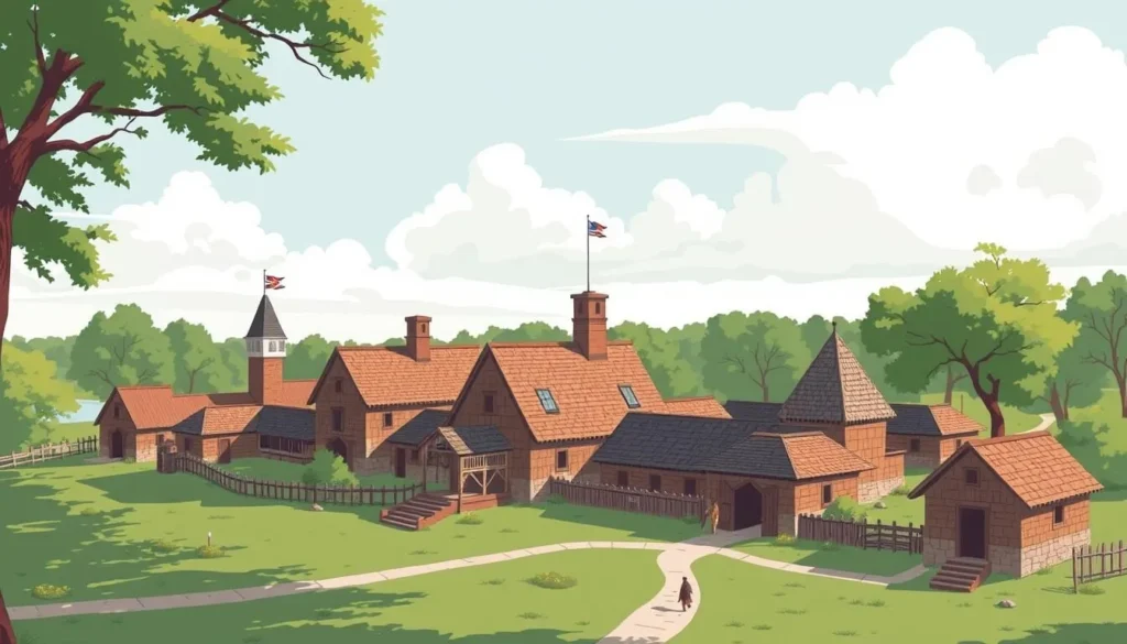 Image of Colonial Michilimackinac historic site in Mackinaw City