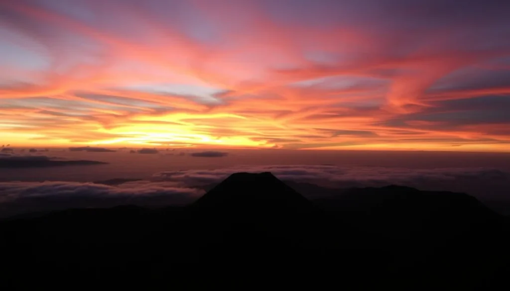 Image of Conchagua Volcano at sunset