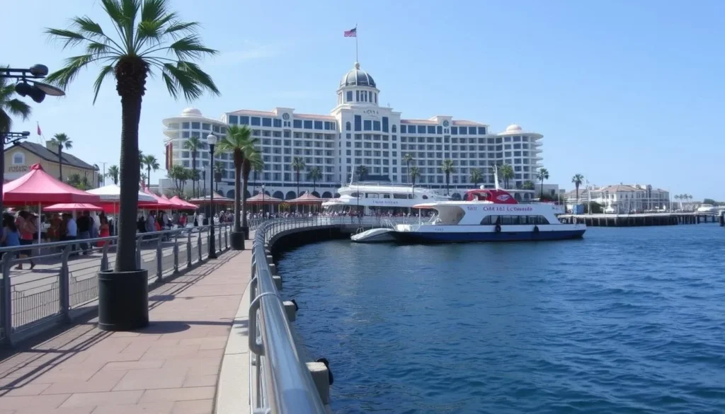 Image of Coronado Ferry Landing with Hotel Del Coronado in the background