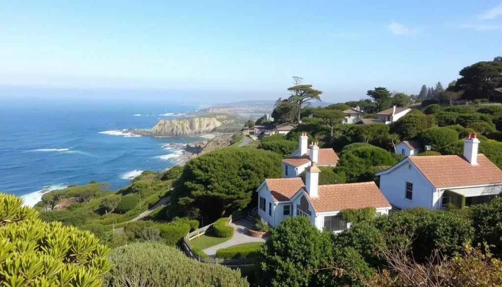 Image of Crystal Cove State Park with historic cottages