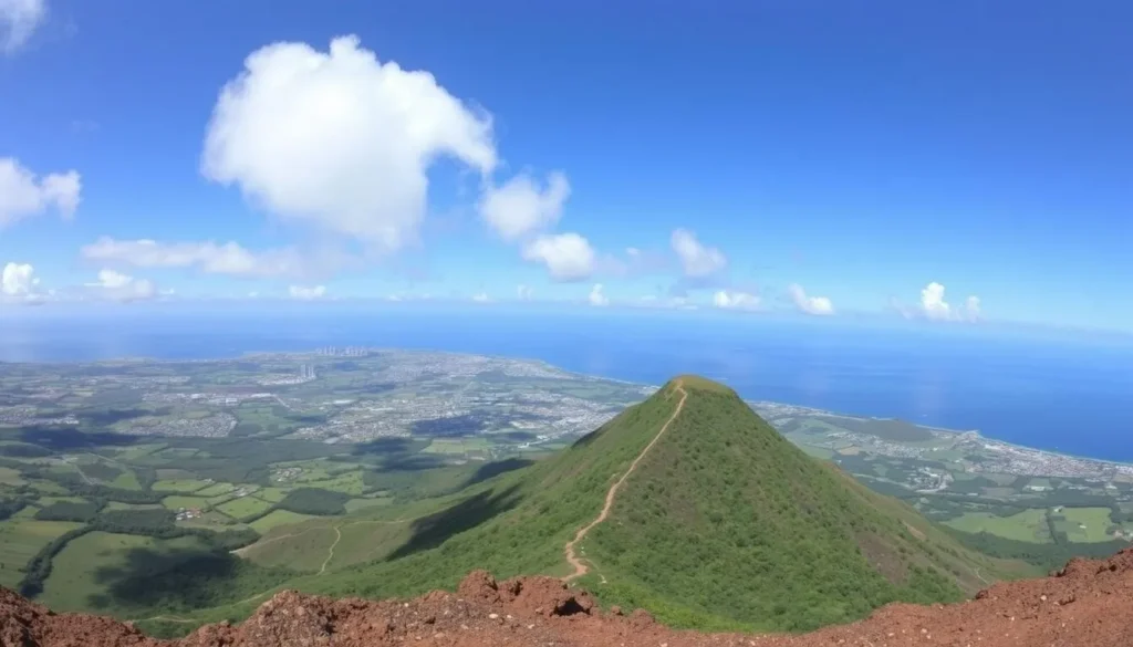 Image of Diamond Head Crater's summit with panoramic views