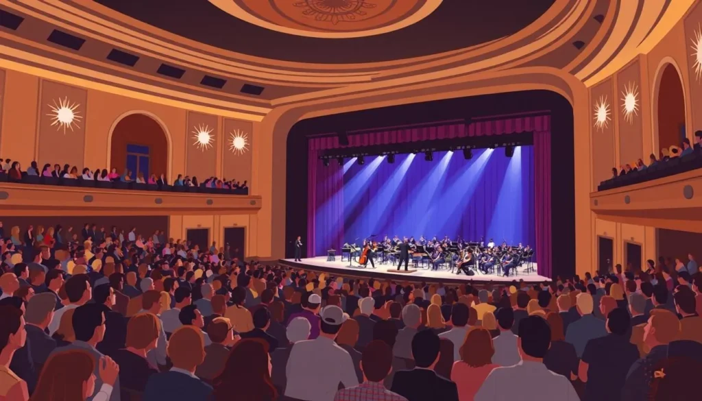 Image of Eisenhower Auditorium during a performance