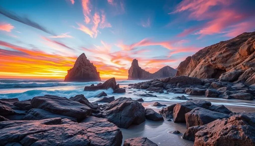 Image of El Matador State Beach's dramatic rock formations Image of El Matador State Beach's dramatic rock formations