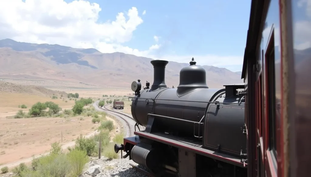 Image of Eritrea's historic steam train in operation