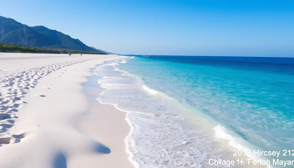 Image of Eton Beach with soft white sands and clear blue waters