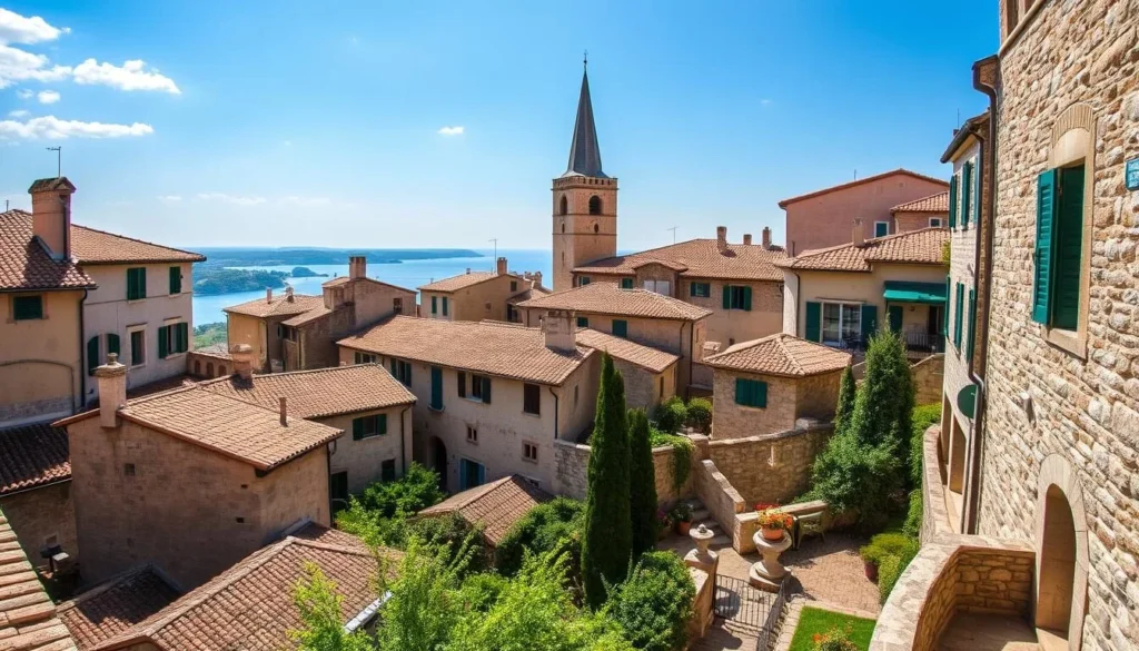 Image of Èze village's medieval architecture and Mediterranean views